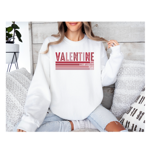 Women's Print Valentine's Day Sweatshirt, Valentie's Gift, Valentine's Outfit