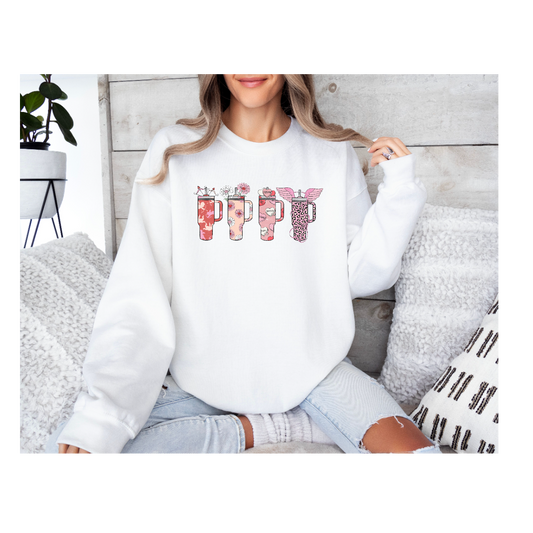 Women's Stanley Cup Lover Valentine's Day Sweatshirt, Valentie's Gift, Valentine's Outfit